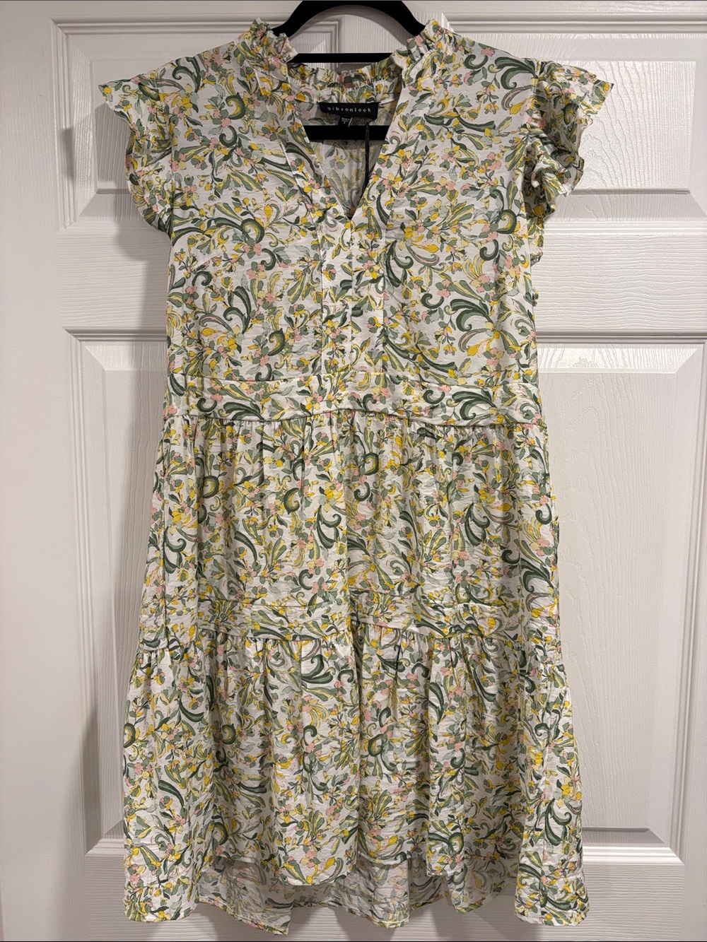 Nordstrom Gibsonlook floral flutter sleeve dress